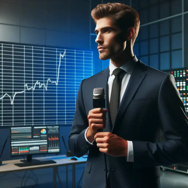 Visual representation of "commentator" - An expert who interprets or comments on a subject or event.