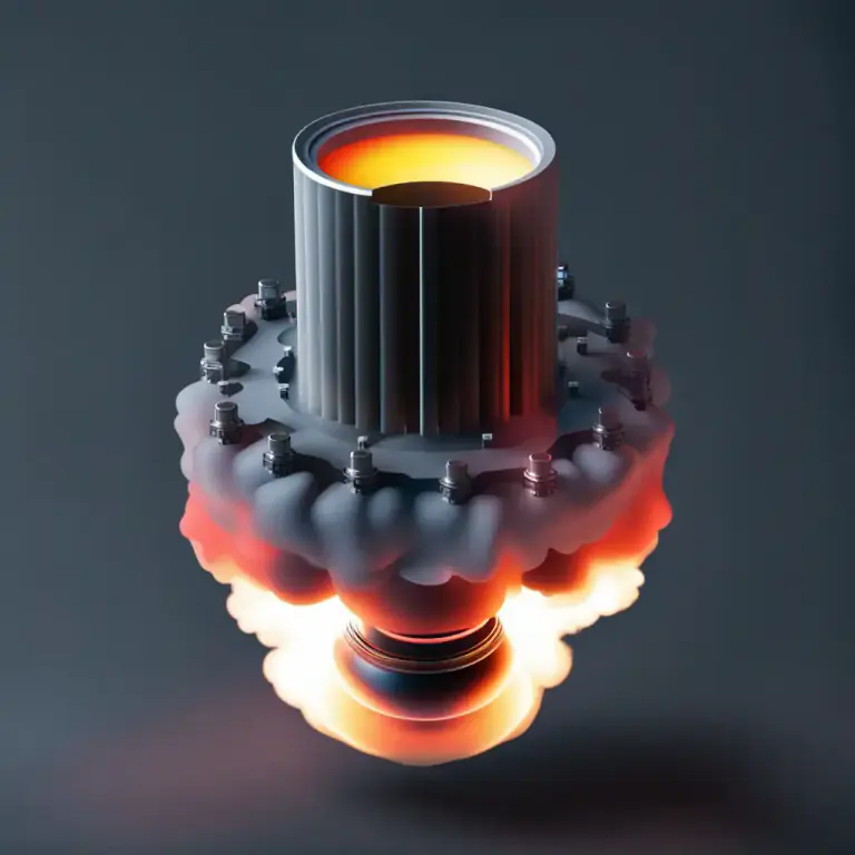 Visual representation of "compression" - The reduction in volume causing an increase in pressure of the fuel mixture in an internal combustion engine.