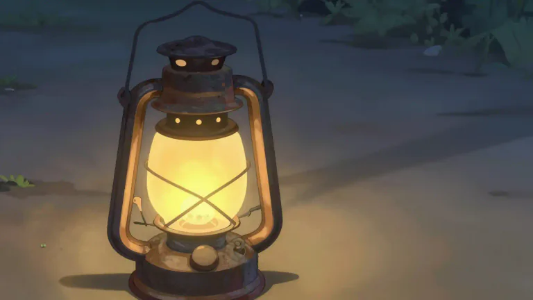 Visual representation of "lantern" - A portable device that gives light. It often has a handle and runs on batteries or can be lit by a flame.