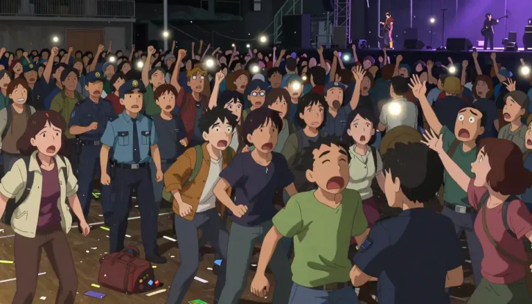 Visual representation of "commotion" - A state of confusion or disorder
