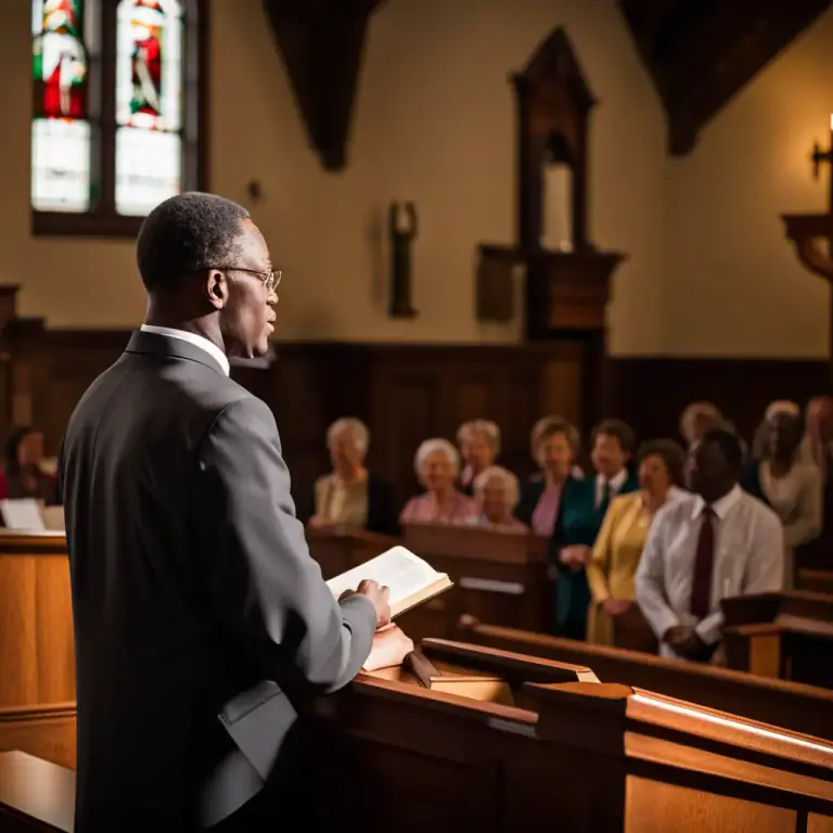 Visual representation of "minister" - A person who serves other people in a religious context, such as a priest or clergyman