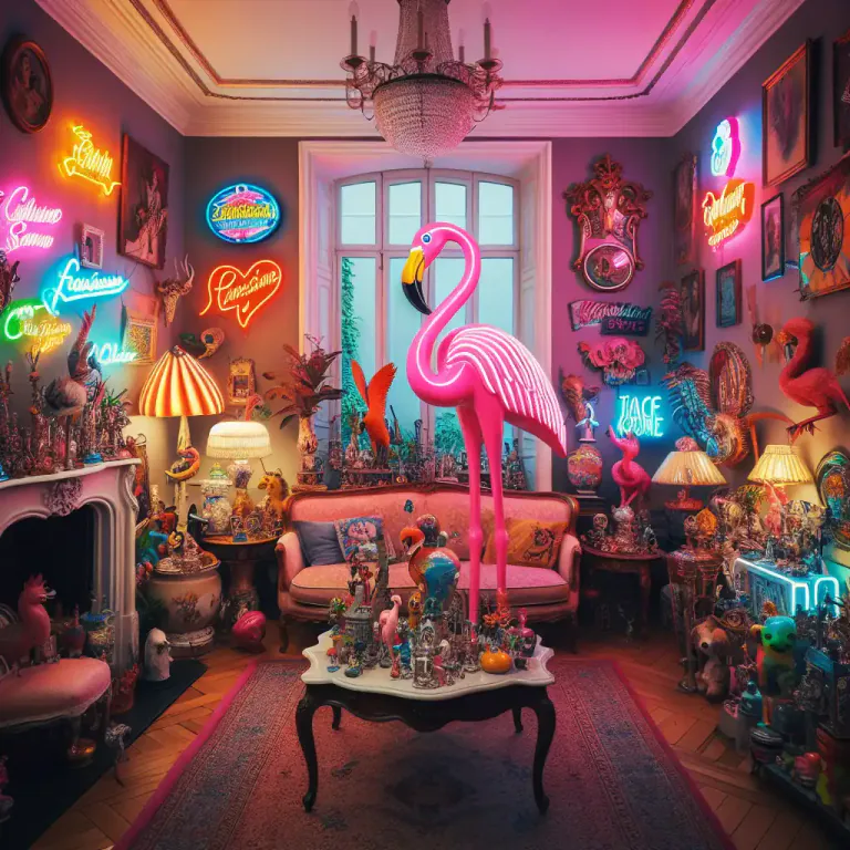 Visual representation of "kitsch" - Looking like or relating to kitsch.