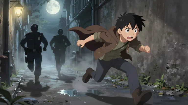 Visual representation of "flee" - To quickly escape from a place or a situation, usually because you are in danger or something frightens you.