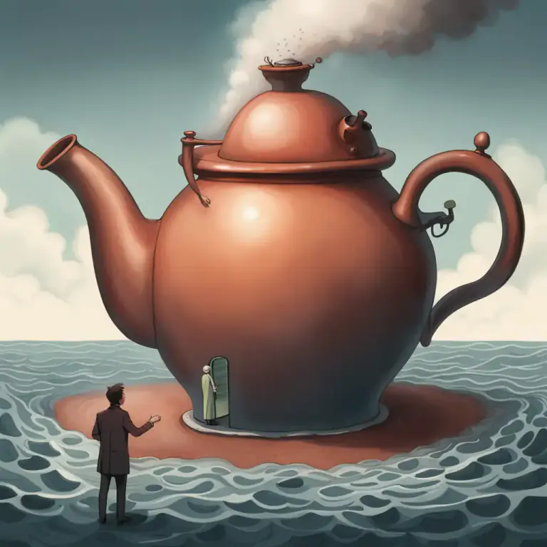 Visual representation of "boil the ocean" - To attempt or try to do something that is very hard or impossible
