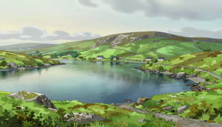 Visual representation of "lough" - A lake or a bay especially in Ireland