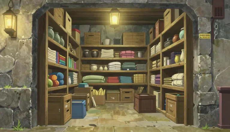 Visual representation of "storehouse" - A place where things are kept or stored