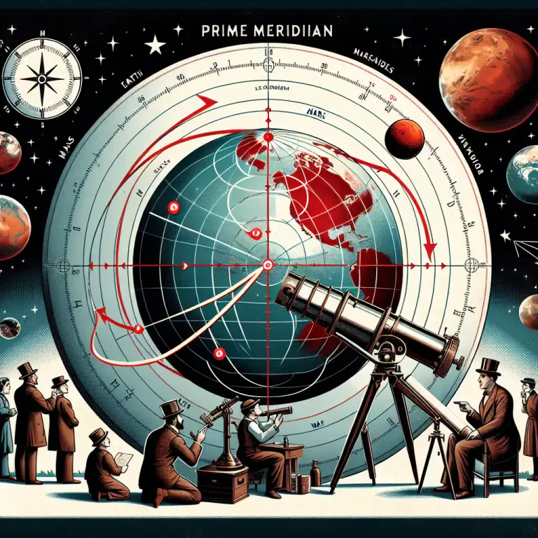 Visual representation of "longitude" - In astronomy, longitude is the celestial equivalent of latitude, measuring angles east or west of the Prime Meridian.