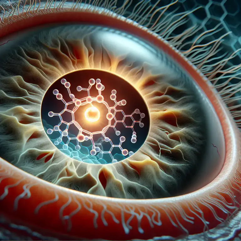 Visual representation of "retinal" - Referring to a kind of molecule that is part of Vitamin A and is important for vision