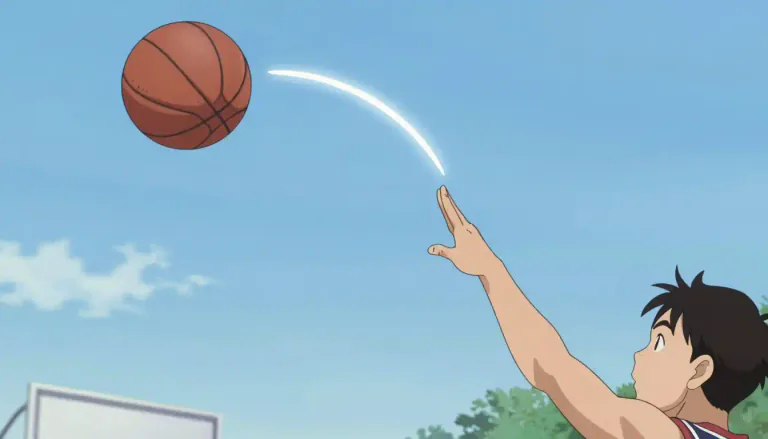 Visual representation of "parabolic" - Related to or resembling a curve shape that can be seen when something is thrown in the air.