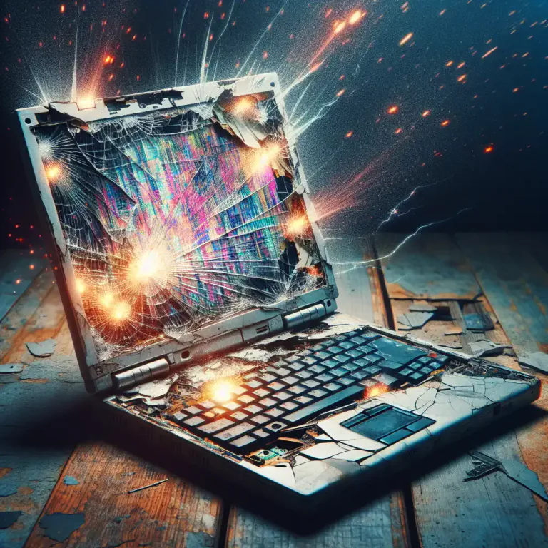 Visual representation of "break" - To stop working because of damage or wear.