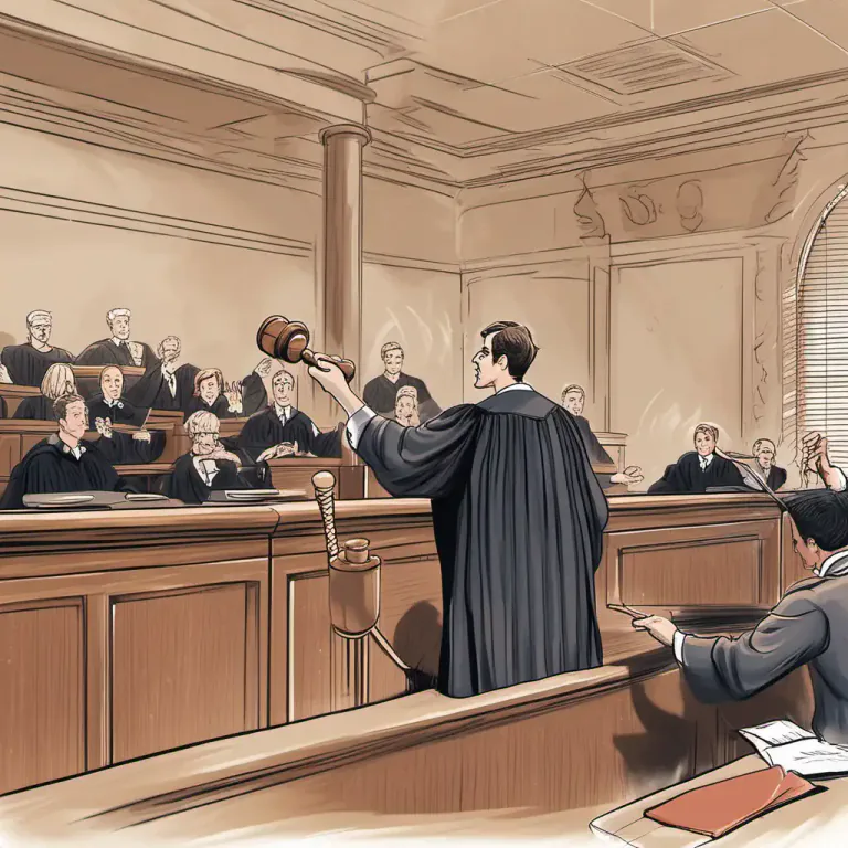 Visual representation of "judgement" - A formal decision given by a court