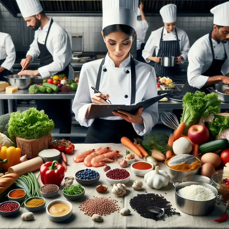 Visual representation of "chef" - In a large household, the chef is the person who plans the meals and oversees the cooking.
