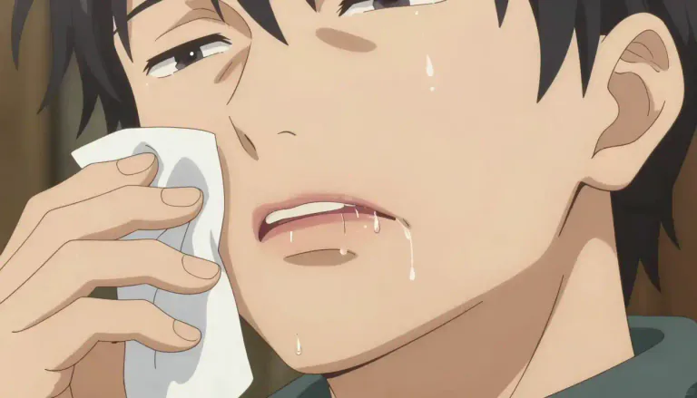 Visual representation of "spittle" - Spit or saliva, especially when it's drooled or spat out.
