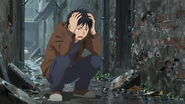 Visual representation of "desperate" - Feeling or showing a hopeless sense that a situation is so bad as to be impossible to deal with.