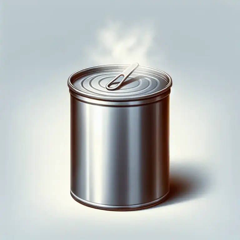 Visual representation of "can" - a metal container, especially for food or drink