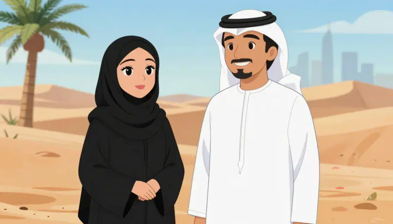 Visual representation of "emirati" - A citizen of the United Arab Emirates, typically reflecting the unique culture and heritage of the region.