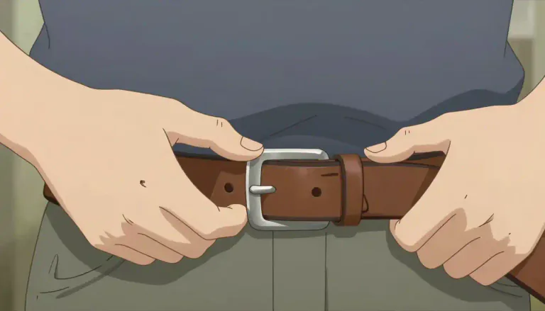 Visual representation of "unbuckle" - To open or loosen by undoing a buckle