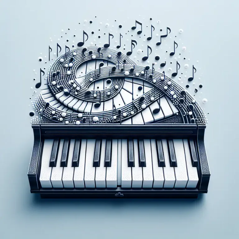 Visual representation of "key" - In music, the group of pitches, or scale, that forms the basis of a music composition