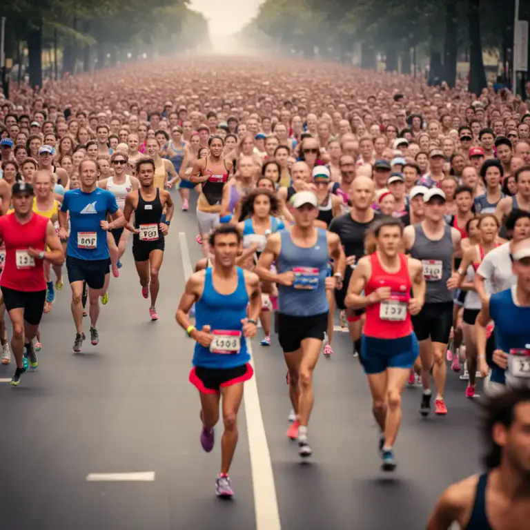 Visual representation of "out front" - In a leading position in a race or competition