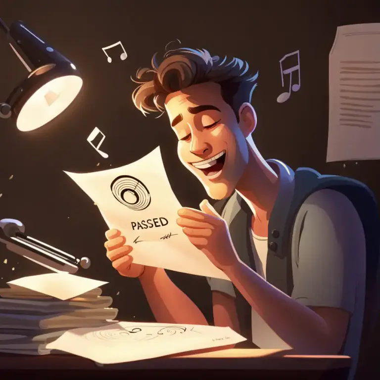 Visual representation of "music to your ears" - Something you are happy or satisfied to hear