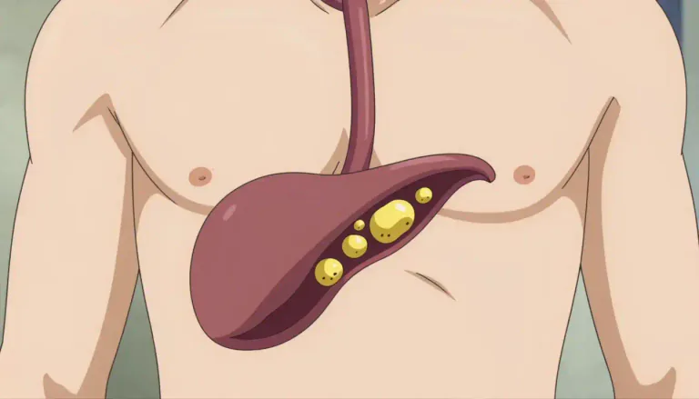 Visual representation of "gallstone" - A hard, solid piece made of fat and cholesterol that forms in the gallbladder or bile ducts.