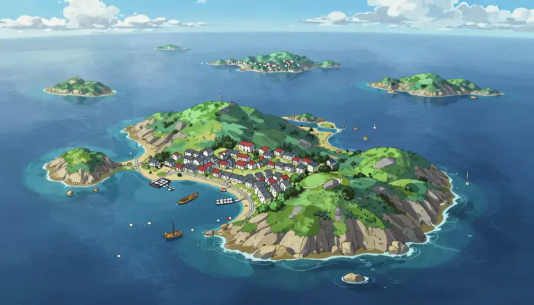 Visual representation of "outlying" - Existing or forming in a place far away from the central part.