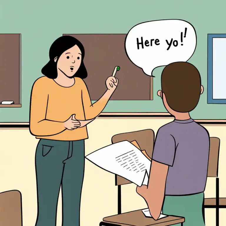 Visual representation of "here you go" - This is a phrase used when you give something to someone, it can be a material object or information