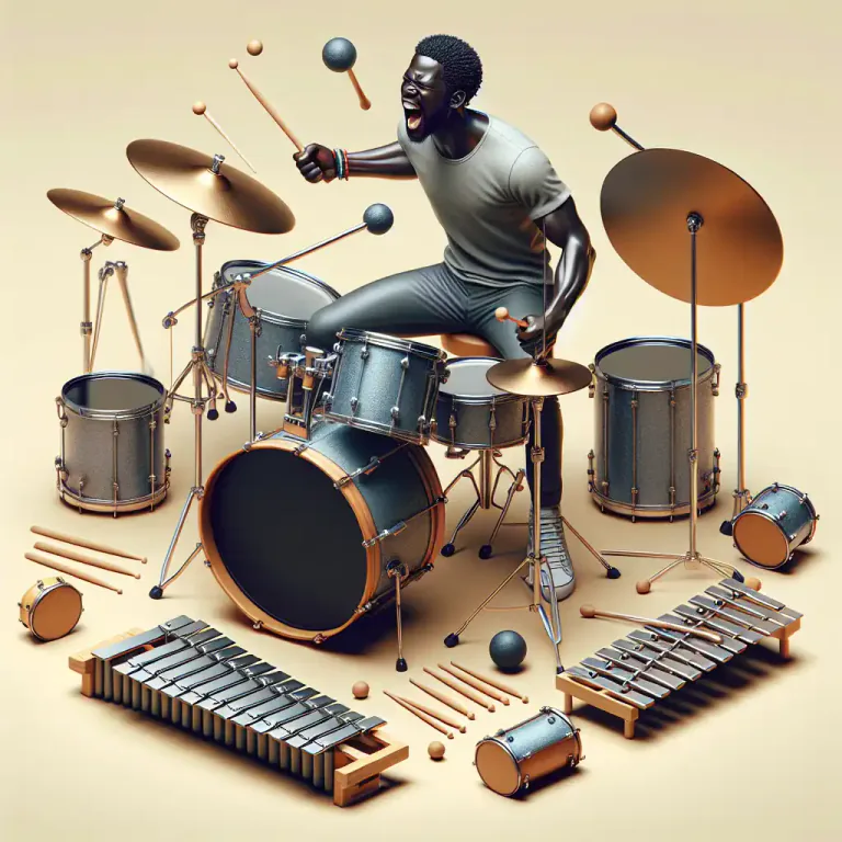 Visual representation of "percussive" - Belonging to the family of musical instruments (such as drums) that make sound when struck or shaken
