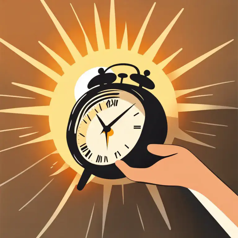 Visual representation of "summertime" - Time when the official clock is set one hour ahead to make better use of daylight.