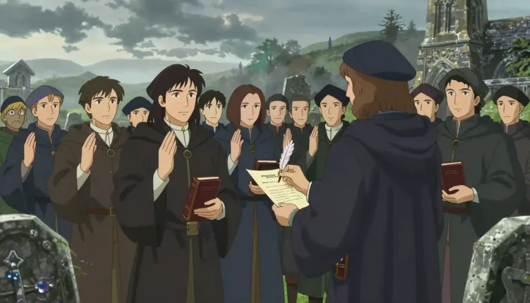 Visual representation of "covenanter" - A person who agrees to a contract or promise. Specifically, it refers to a Scottish presbyterian of the 16th and 17th centuries who signed the 'covenants', which was an agreement to defend their faith.
