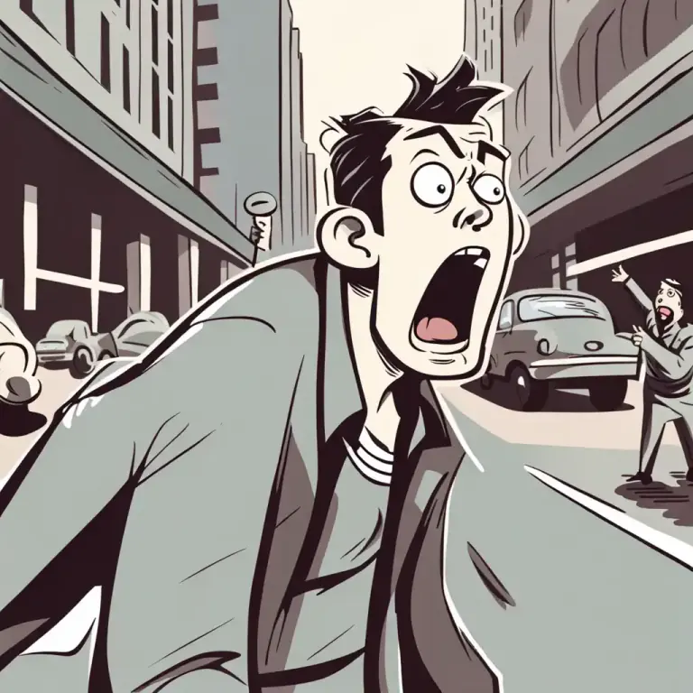 Visual representation of "off your nut" - Crazy, mad or acting in a strange way