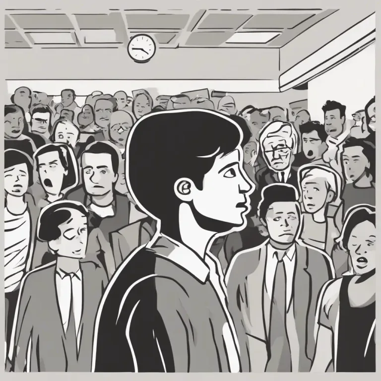 Visual representation of "speak/talk out of turn" - To say something when you should not have, or when it is not the right time to do so