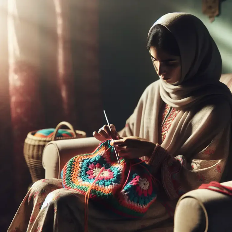 Visual representation of "crochet" - To knit using a hook