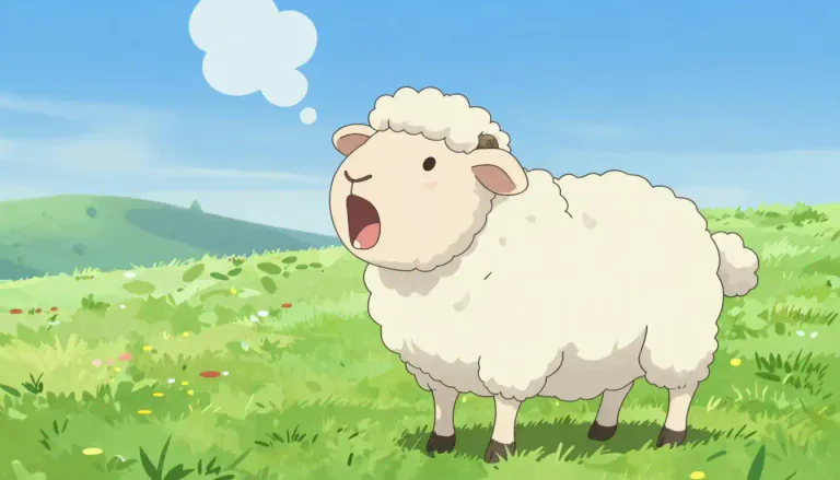 Visual representation of "bleat" - To make a noise like a sheep