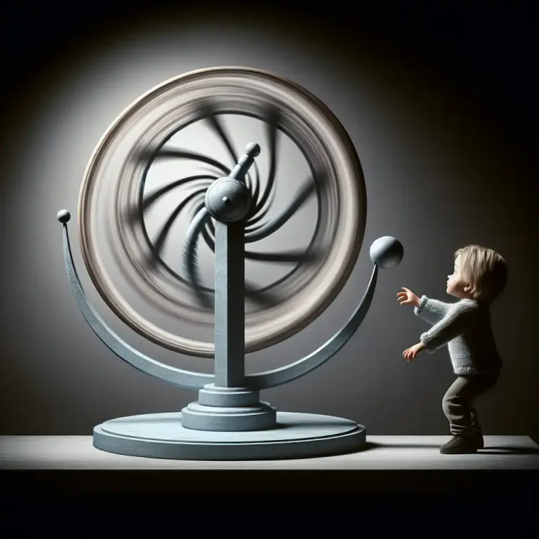 Visual representation of "gyroscope" - A device with a spinning wheel that allows a movement in all directions, used in toys and games