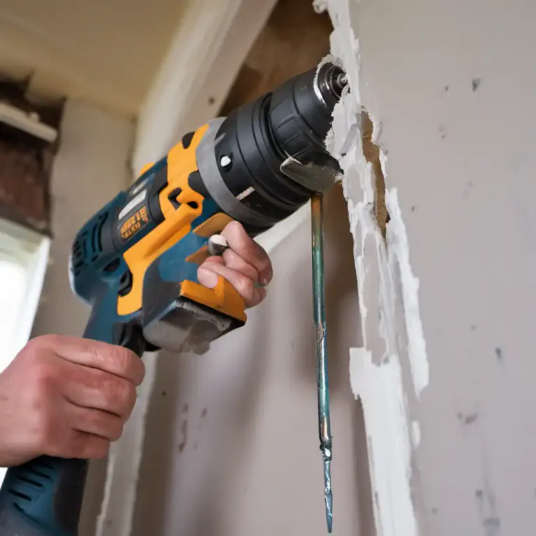 Visual representation of "make a hole in something" - To create an opening or gap through the thickness of something.