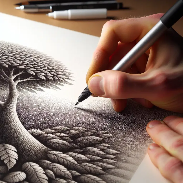 Visual representation of "stippling" - To draw, paint or engrave by means of dots or short touches.