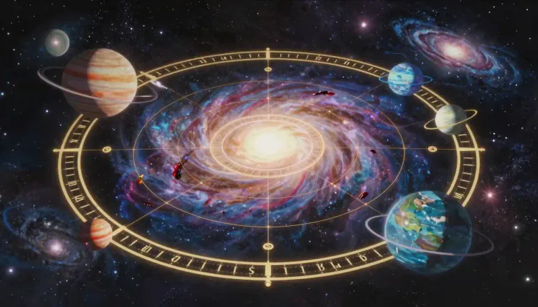 Visual representation of "macrocosm" - The whole universe or world as an organized and perfect system.
