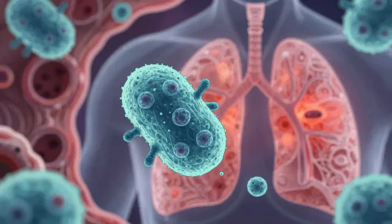 Visual representation of "pneumococcus" - A type of bacterium that causes pneumonia and other respiratory infections, often leading to serious health issues.