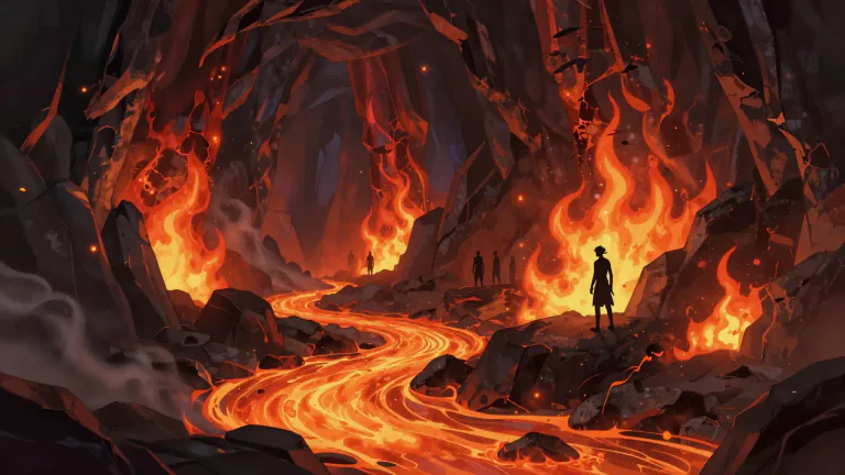 Visual representation of "hellfire" - Hellfire is the intense fire that is thought to be found in hell, often associated with punishment for sins.