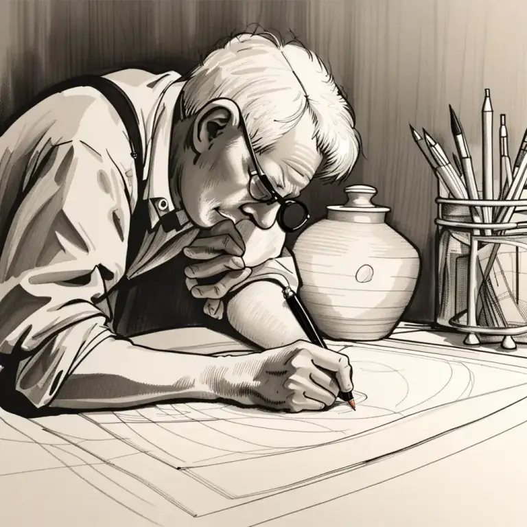 Visual representation of "ink in" - To fill in a drawing or design with ink.