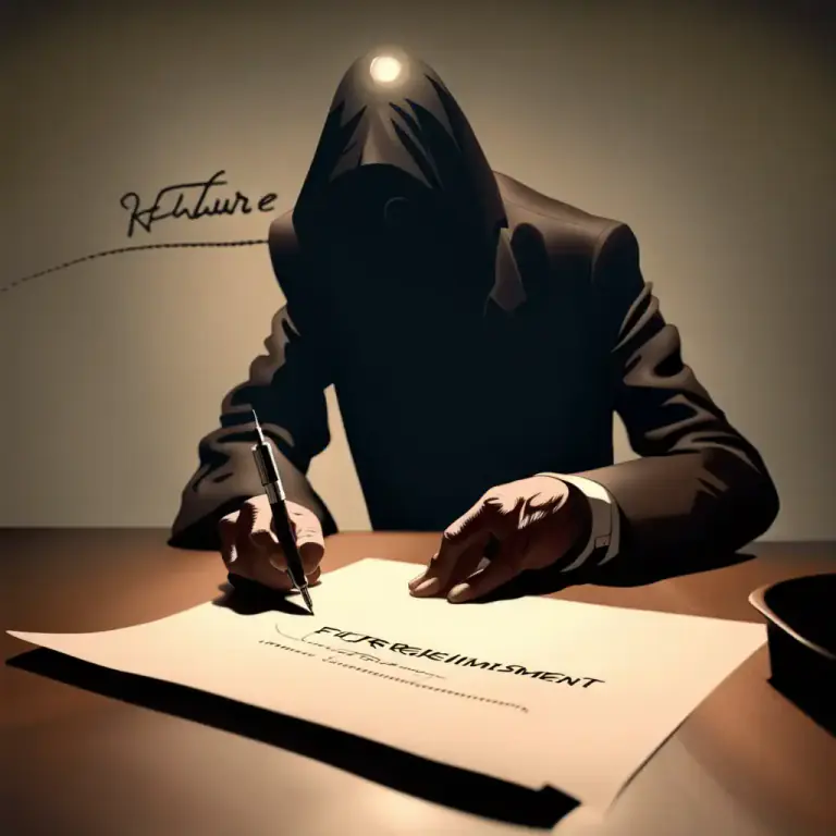 Visual representation of "sign away" - To agree to stop having control over something, especially by means of agreements, sometimes without realizing the consequences.