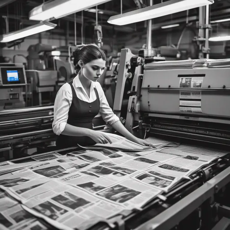 Visual representation of "publication" - The process of printing a book, magazine, or document.