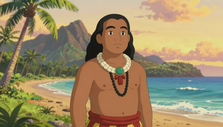 Visual representation of "hawaiian" - A member of the indigenous people of Hawaii.