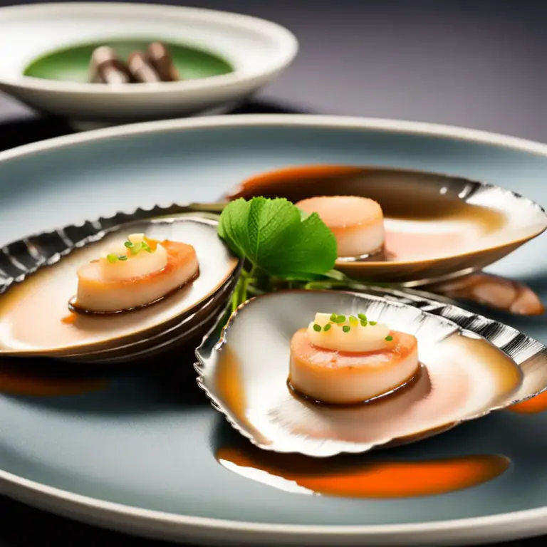 Visual representation of "abalone" - The meat of this sea creature, which is eaten as seafood.