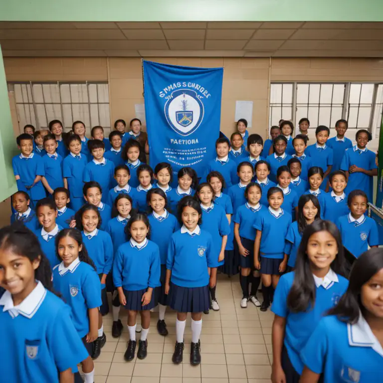 Visual representation of "house" - One of the groups in a school, who compete in sports against each other.