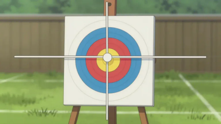 Visual representation of "crosshair" - A symbol that appears as a cross and is used for indicating a point or a target.