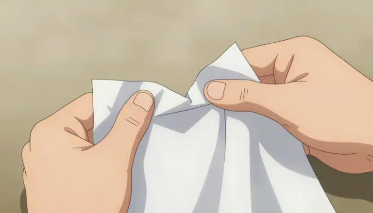 Visual representation of "crinkle" - To cause something to form folds or creases