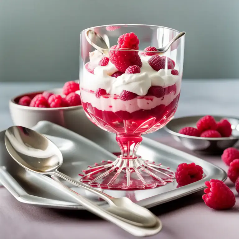 Visual representation of "fool" - A dessert made of fruit puree and cream or custard
