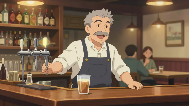 Visual representation of "publican" - A person who owns or manages a pub or a bar.